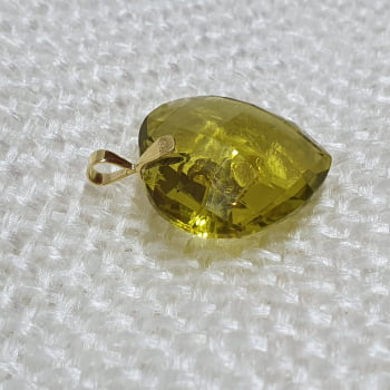 Pingente Letra S Green Gold Diamantes Ouro Amarelo 18k
